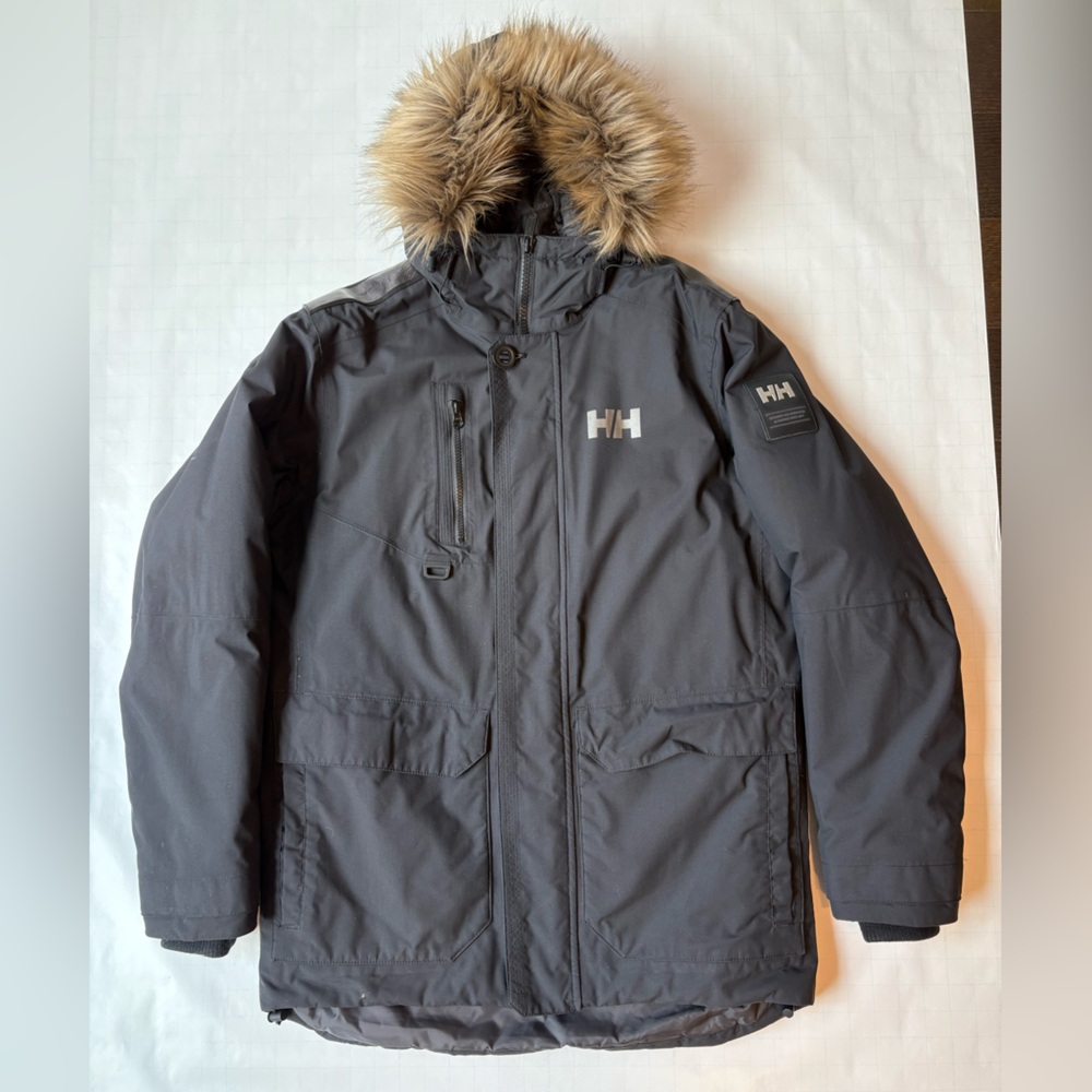 Helly Hansen Men's Black Dubliner Parka with Fur Hood